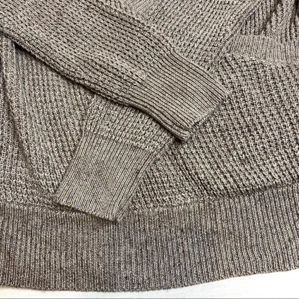 Callahan taupe linen blend waffle knit wrap sweater size XS - Picture 12 of 16